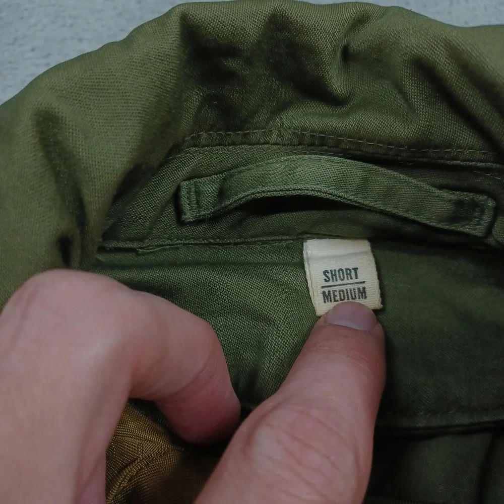 Vintage US Military Overcoat Mens Medium Green Wool Liner 1950s Belted OG 107